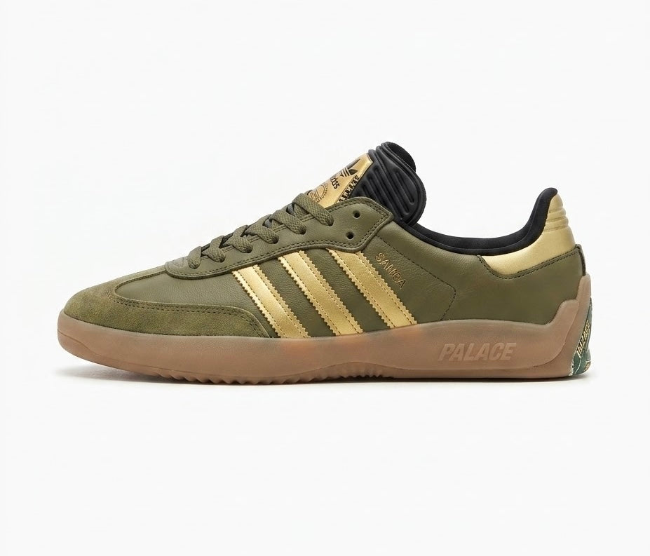 Palace x adidas Samba Puig « Olive Gold »