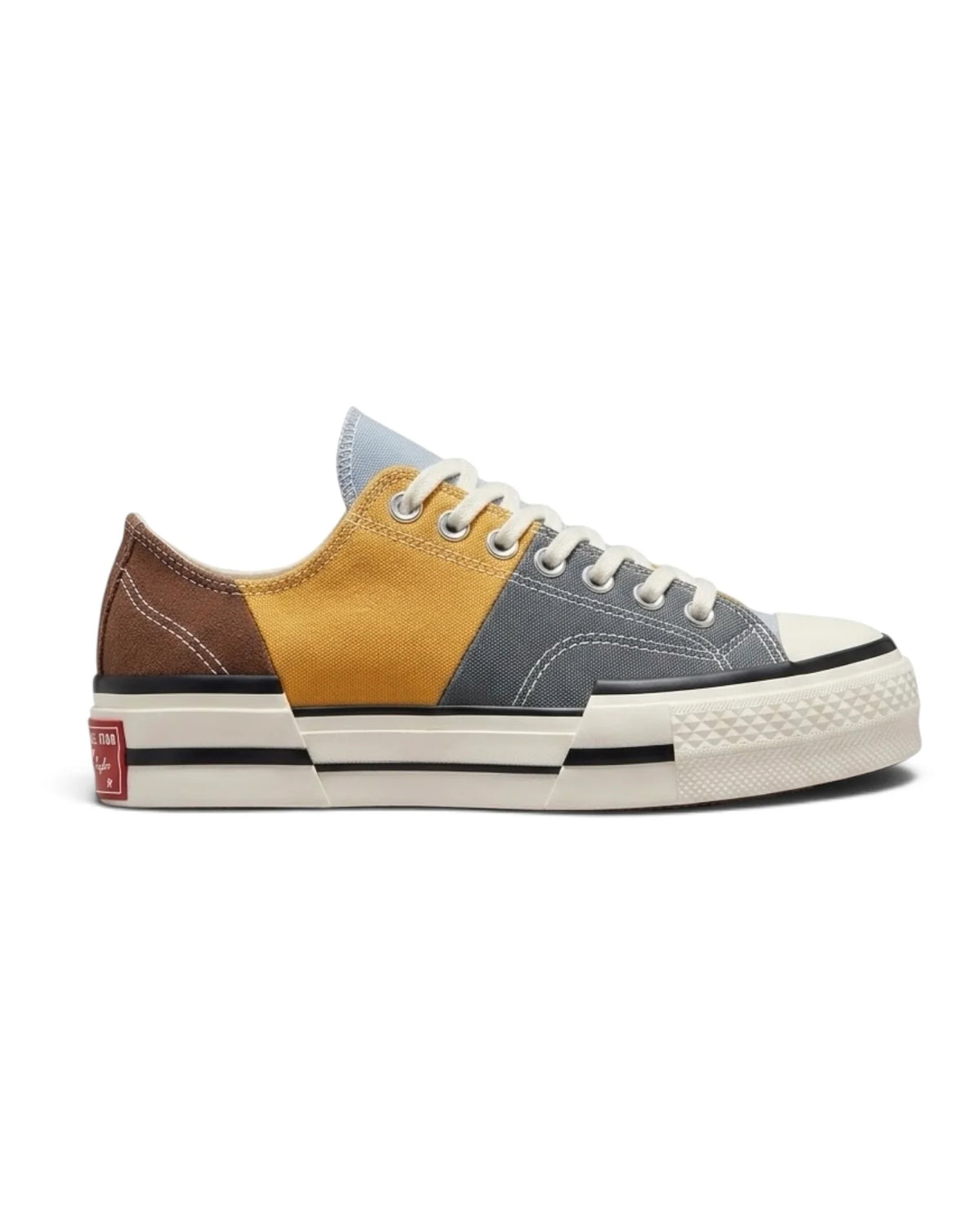 Converse Chuck 70 Plus "Material Mashup" (ou Squirrel Friend/Navy/Thriftshop Yellow).