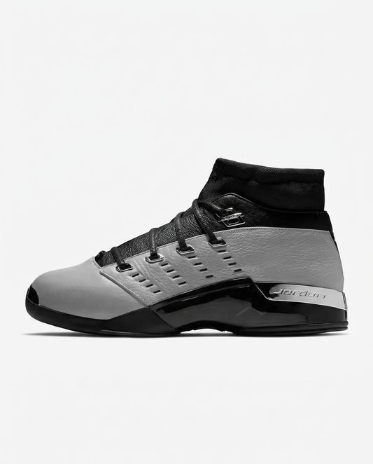Air Jordan 17 Low noir et de gris.